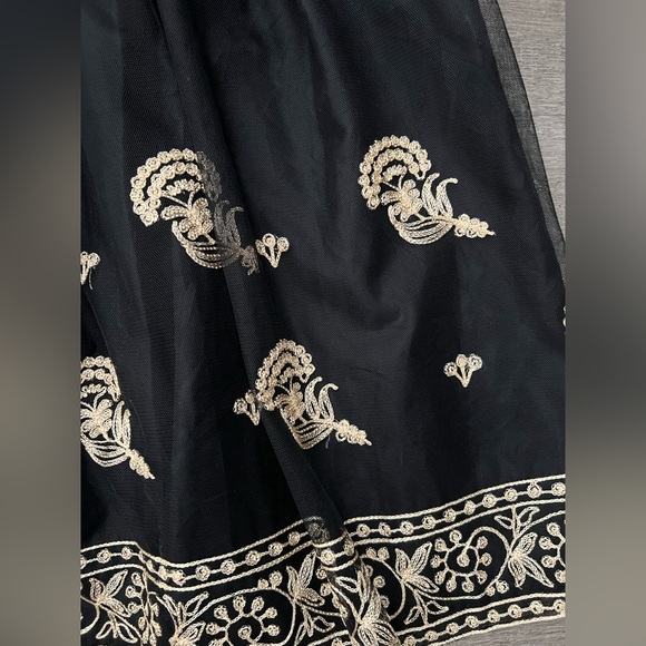 ANTHROPOLOGIE | ANNA SUI DRESS | Color: Black-Gold | Size:12 - Picture 9 of 16